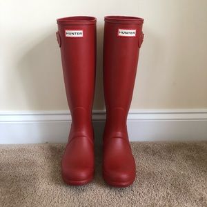Original Tall Matte Military Red Hunter Boots